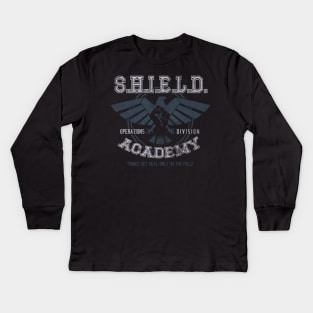 Shield Academy (Ops. Division) - Light Print Kids Long Sleeve T-Shirt